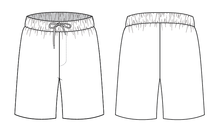 Mens Elastic Waist Short