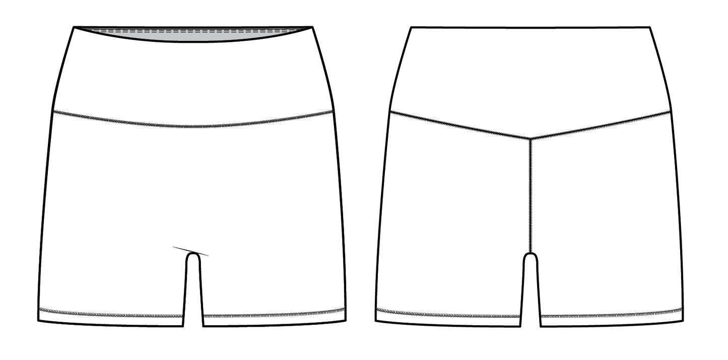 Active High Waist Short 11cm - Seamless Front