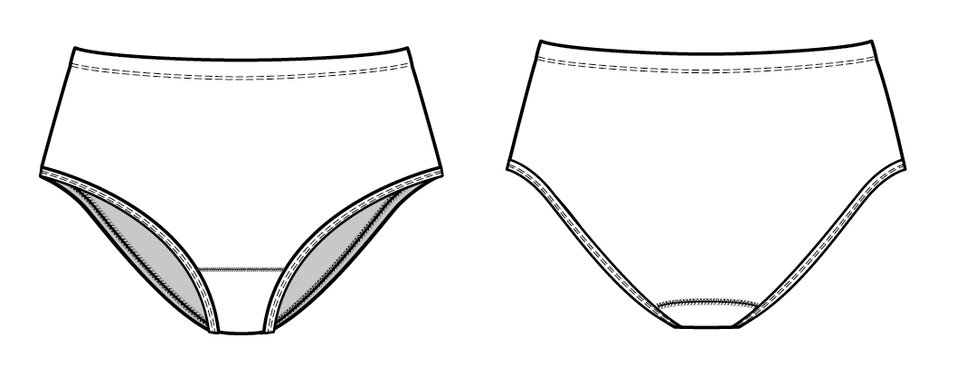 Womens High Waist Brief