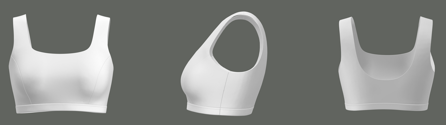 Active Square Neck Bra A-C