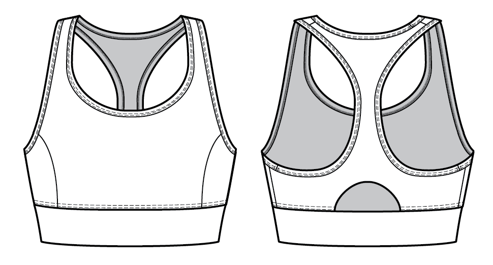 Active Racer Back Bra C-D