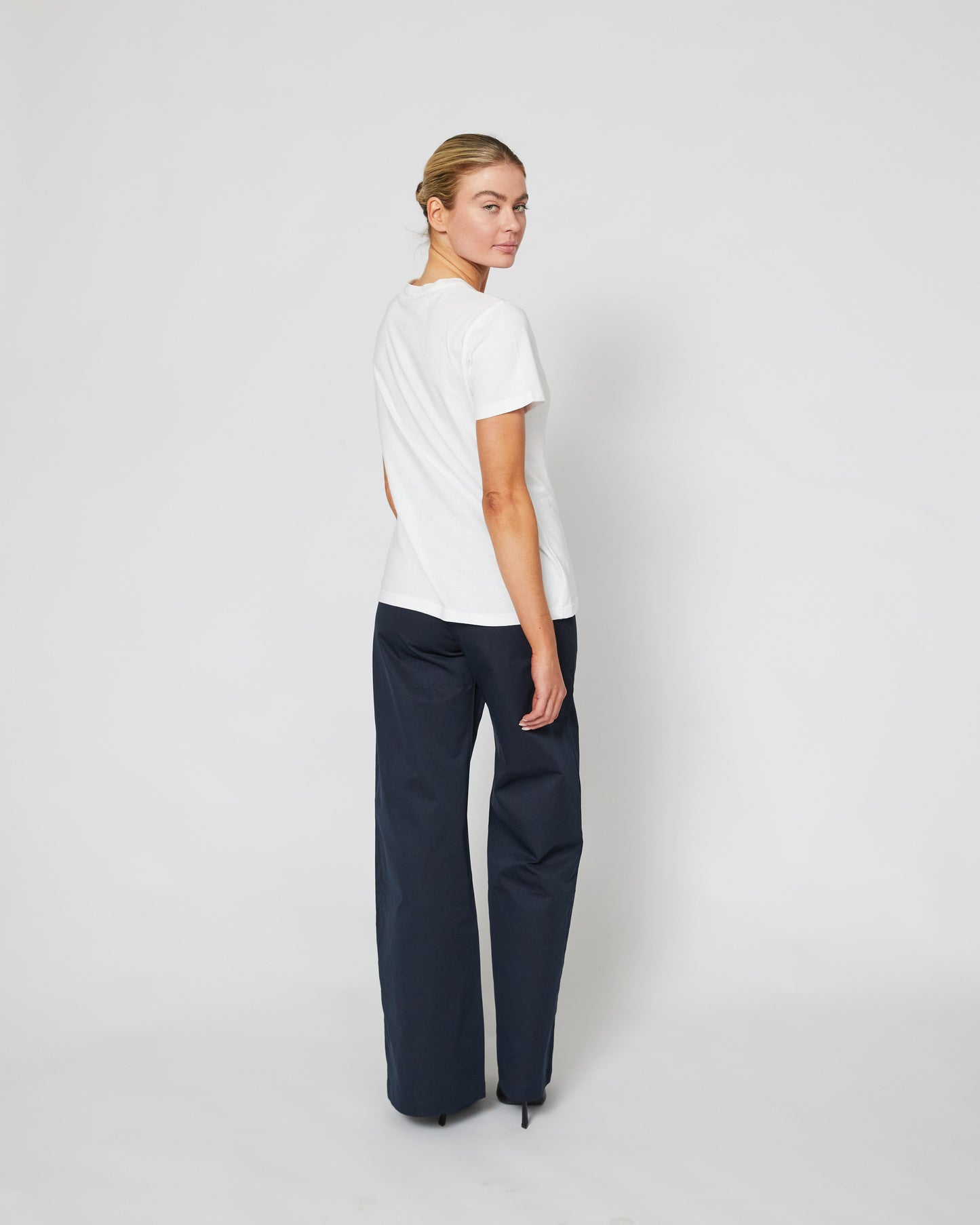 Womens Fitted Wide Leg Pant