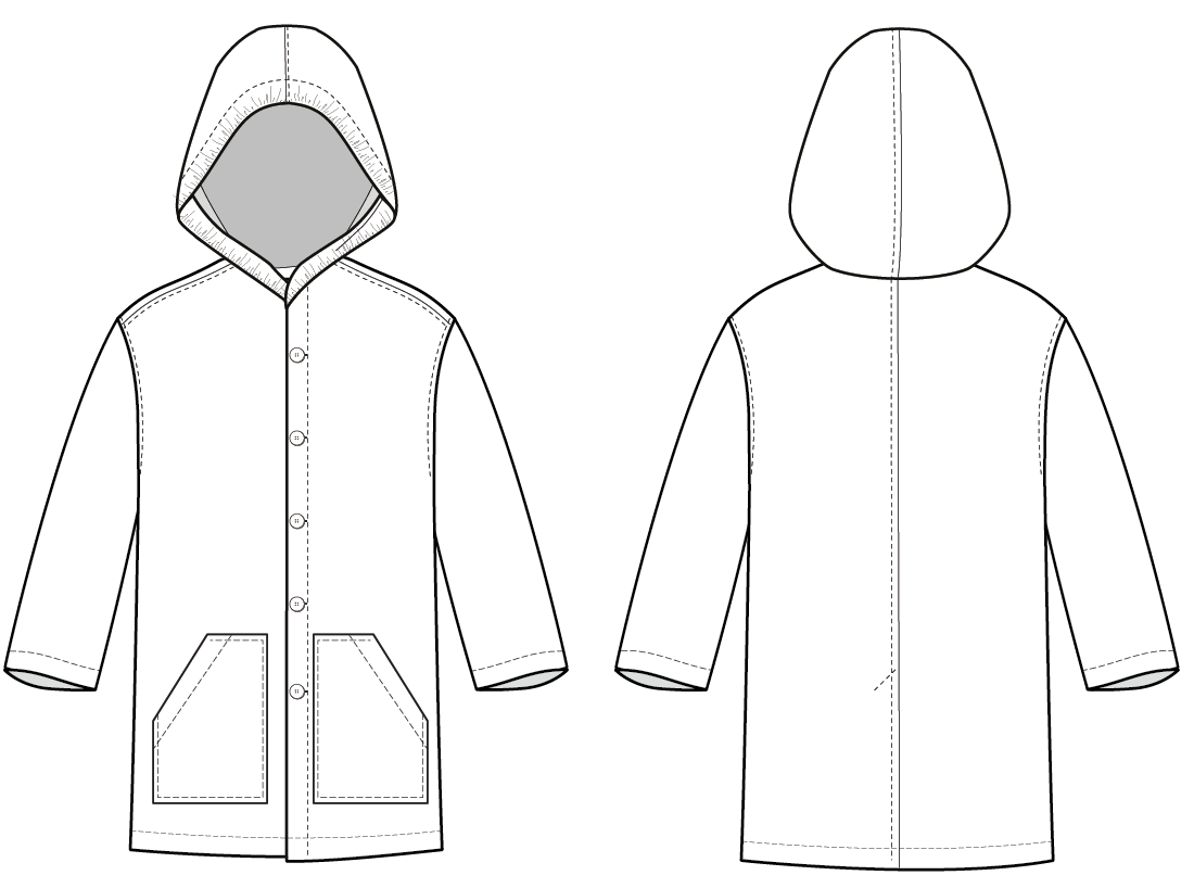 Kids Hooded Rain Coat